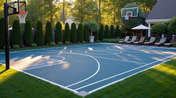 Transformez votre extérieur avec un terrain de basket sur-mesure