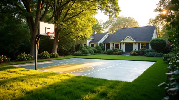 Transformez votre extérieur avec un terrain de basket sur-mesure